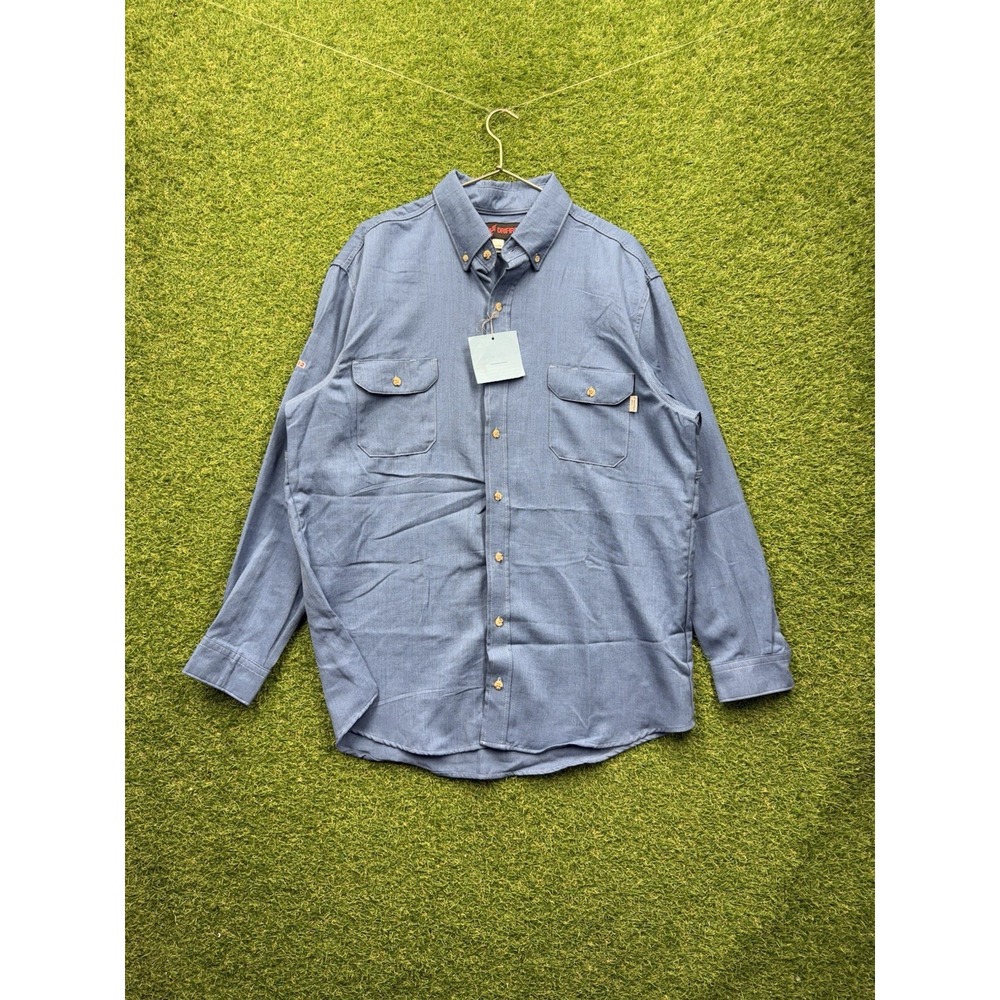 Drifire Long Sleeve Button Up Shirt Mens XL Denim Chambray Workwear NWOT